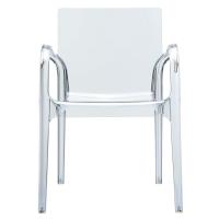 Dejavu Polycarbonate Arm Chair Transparent ISP032-TCL - 2