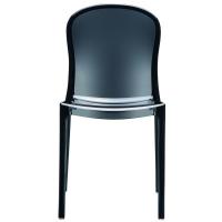 Victoria Polycarbonate Modern Dining Chair Transparent Black ISP033-TBLA - 1