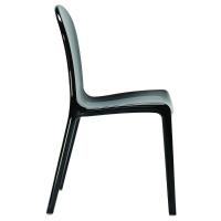 Victoria Polycarbonate Modern Dining Chair Transparent Black ISP033-TBLA - 2