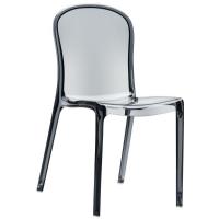 Victoria Polycarbonate Modern Dining Chair Transparent Gray ISP033-TGRY