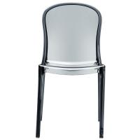 Victoria Polycarbonate Modern Dining Chair Transparent Gray ISP033-TGRY - 2