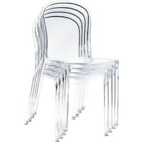 Victoria Polycarbonate Modern Dining Chair Transparent Black ISP033-TBLA - 4