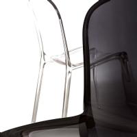Victoria Polycarbonate Modern Dining Chair Transparent Black ISP033-TBLA - 7