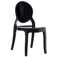 Elizabeth Polycarbonate Dining Chair Glossy Black ISP034-GBLA