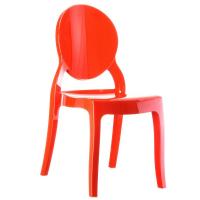 Elizabeth Polycarbonate Dining Chair Glossy Red ISP034-GRED