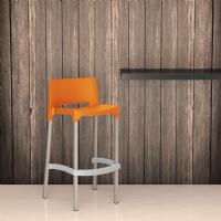 Gio Resin Outdoor Barstool Orange ISP035-ORA - 2