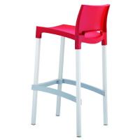 Gio Resin Outdoor Barstool Red ISP035-RED - 1