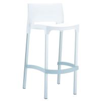 Gio Resin Outdoor Barstool White ISP035-WHI