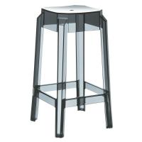 Fox Polycarbonate Counter Stool Transparent Black ISP036-TBLA