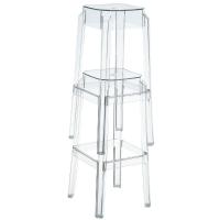 Fox Polycarbonate Counter Stool Transparent Black ISP036-TBLA - 3