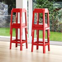 Fox Polycarbonate Counter Stool Glossy Red ISP036-GRED - 3