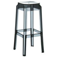 Fox Polycarbonate Barstool Transparent Black ISP037-TBLA