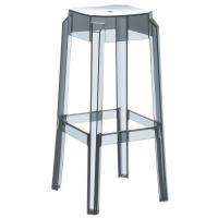 Fox Polycarbonate Barstool Transparent Gray ISP037-TGRY