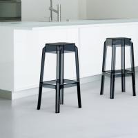Fox Polycarbonate Barstool Transparent Gray ISP037-TGRY - 1