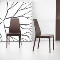 Miranda High-Back Dining Chair Brown ISP039-BRW - 5