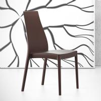 Miranda High-Back Dining Chair Brown ISP039-BRW - 6