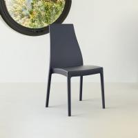 Miranda High-Back Dining Chair Dark Gray ISP039-DGR - 5