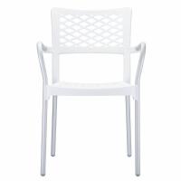 Bella Dining Arm Chair White ISP040-WHI - 1