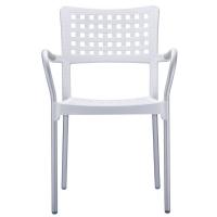 Gala Dining Arm Chair White ISP041-WHI - 1
