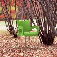 Romeo Resin Dining Arm Chair Apple Green ISP043-APP - 1