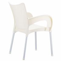 Romeo Resin Dining Arm Chair Beige ISP043-BEI - 1