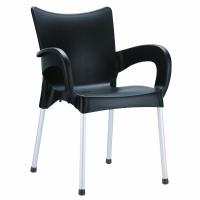 Romeo Resin Dining Arm Chair Black ISP043-BLA
