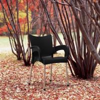 Romeo Resin Dining Arm Chair Black ISP043-BLA - 1