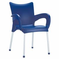 Romeo Resin Dining Arm Chair Blue ISP043-DBL