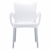 Romeo Resin Dining Arm Chair White ISP043-WHI - 1