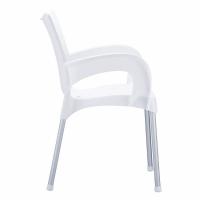 Romeo Resin Dining Arm Chair White ISP043-WHI - 2