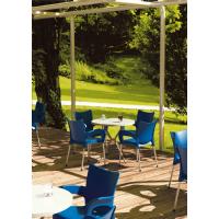 Romeo Resin Dining Arm Chair Blue ISP043-DBL - 4