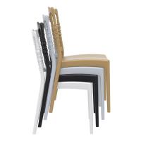 Napoleon Resin Wedding Chair Black ISP044-BLA - 7