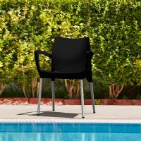 Dolce Resin Outdoor Armchair Black ISP047-BLA - 2