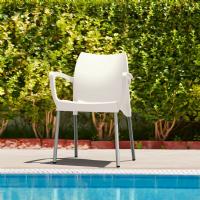 Dolce Resin Outdoor Armchair White ISP047-WHI - 3