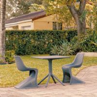 Bloom Patio Dining Set with 2 Chairs Dark Gray ISP0484S-DGR