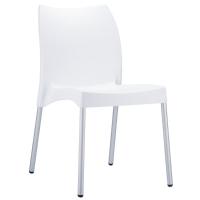 Vita Resin Outdoor Dining Chair White ISP049-WHI