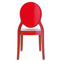 Baby Elizabeth Kids Chair Transparent Red ISP051-TRED - 2