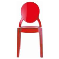 Baby Elizabeth Kids Chair Transparent Red ISP051-TRED - 4