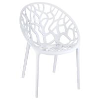 Crystal Polycarbonate Modern Dining Chair Glossy White ISP052-GWHI