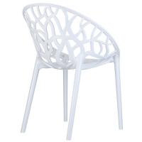 Crystal Polycarbonate Modern Dining Chair Glossy White ISP052-GWHI - 1