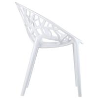 Crystal Polycarbonate Modern Dining Chair Glossy White ISP052-GWHI - 2