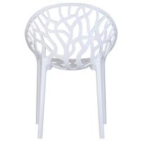 Crystal Polycarbonate Modern Dining Chair Glossy White ISP052-GWHI - 3