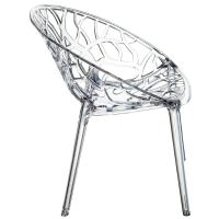 Crystal Polycarbonate Modern Dining Chair Transparent ISP052-TCL - 1