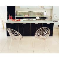Crystal Polycarbonate Modern Dining Chair Transparent Black ISP052-TBLA - 12