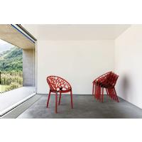 Crystal Polycarbonate Modern Dining Chair Transparent Red ISP052-TRED - 16