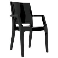Arthur Polycarbonate Arm Chair Black ISP053-GBLA
