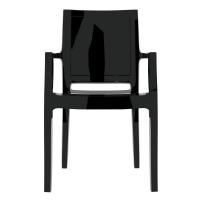 Arthur Polycarbonate Arm Chair Black ISP053-GBLA - 2