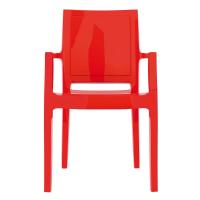 Arthur Polycarbonate Arm Chair Red ISP053-GRED - 2