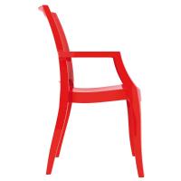 Arthur Polycarbonate Arm Chair Red ISP053-GRED - 3