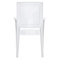 Arthur Polycarbonate Arm Chair White ISP053-GWHI - 4